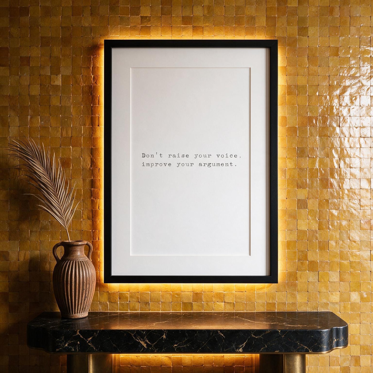 Improve Your Argument — typographic quote wall art print by Axiom Print Studio