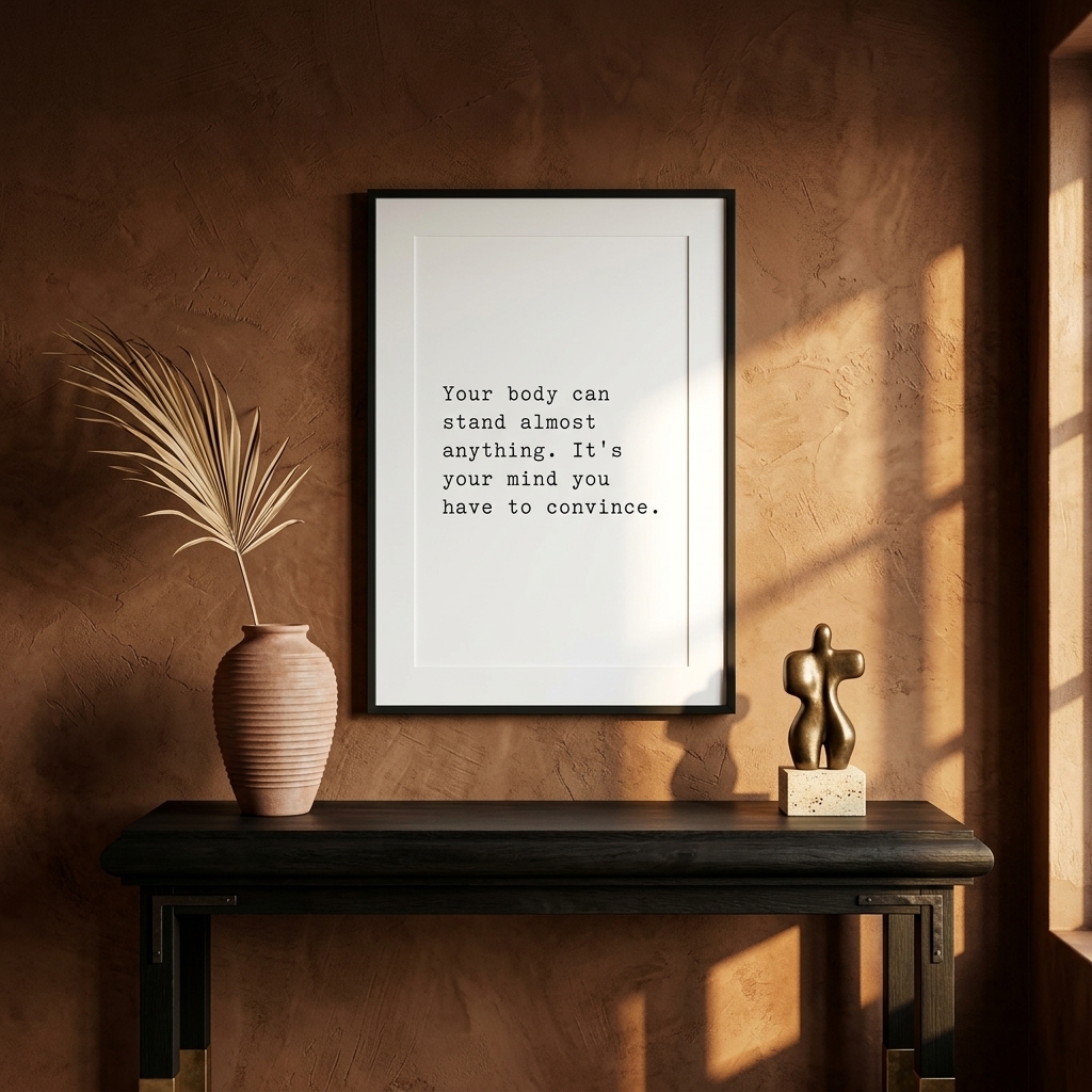 The Mind You Have To Convince — typographic quote wall art print by Axiom Print Studio