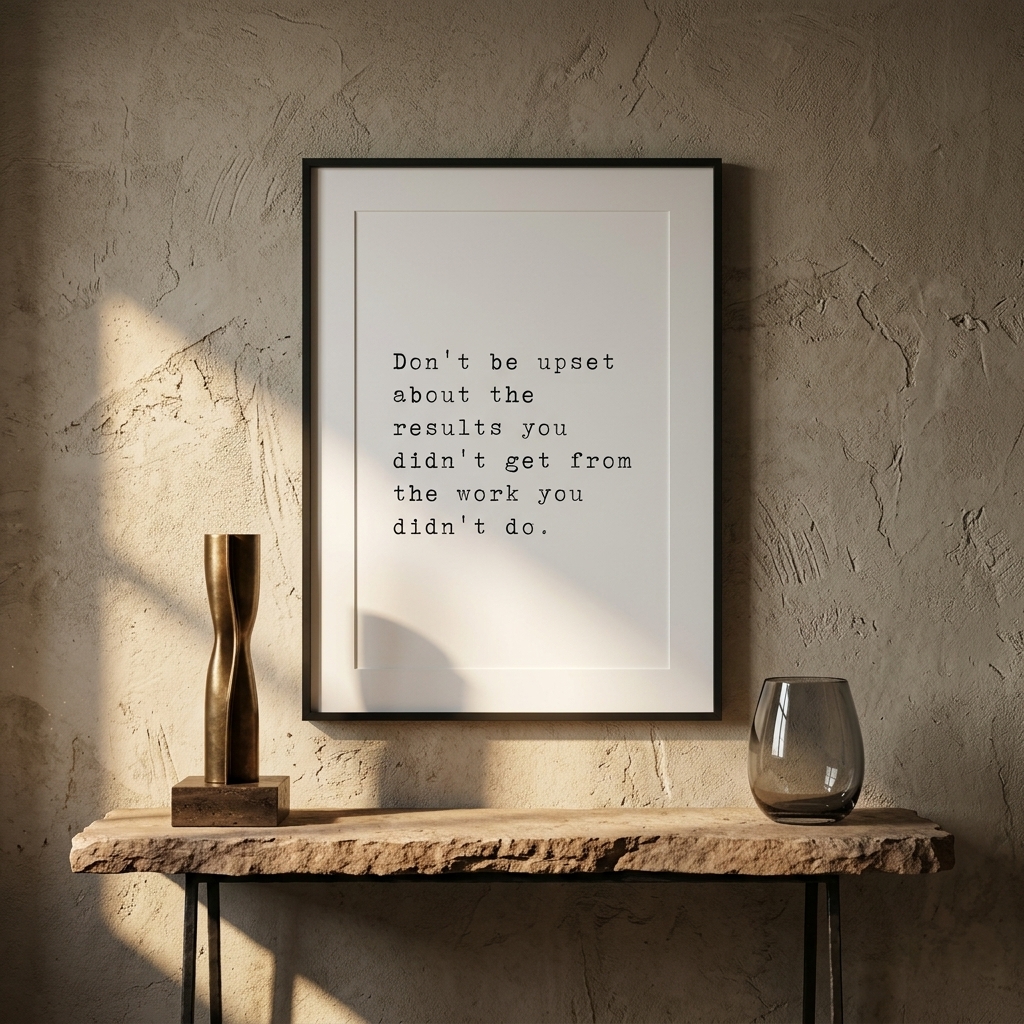 The Work You Didn't Do — typographic quote wall art print by Axiom Print Studio